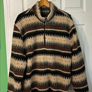 Mountain and Isles Sherpa || Quarter Zip with Pockets Size XL